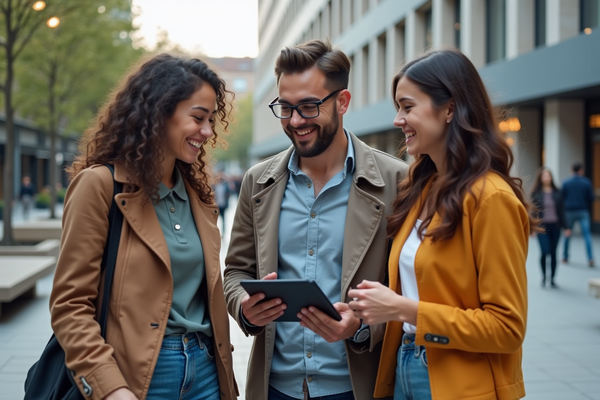 Jeunes discutant autour d